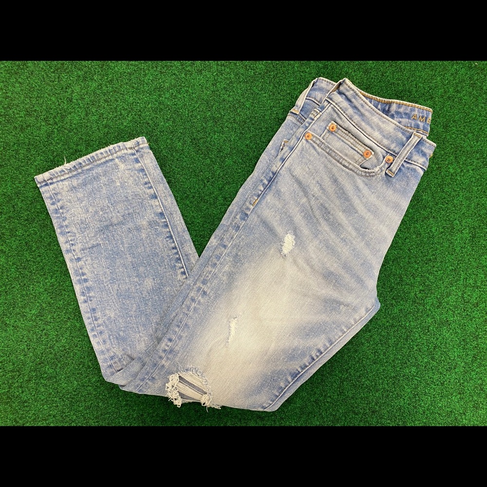 American Eagle faded distressed jeans